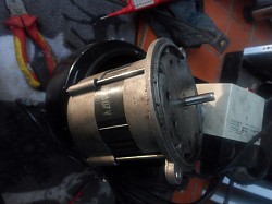 oil burner motor, crunchy when rotating shaft, changing bearings