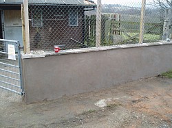 Wall rebuild and render rspca animal centre