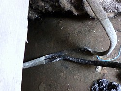 These old VIR cables submerged and blown , house had to be rewired for safety