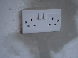 socket done, plastered 