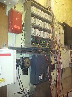 Separation of cafe electrics in victoria mill(sabden) for private metering of cafe