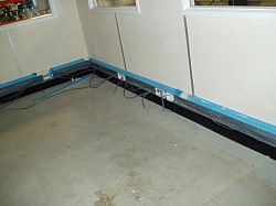 Office dado ,  mains and data wiring high integrity earthing