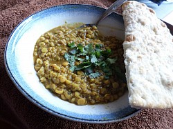 Homemade chana daal with chappatti