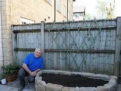 Flowerbed complete, filled with screened weed free nutritious topsoil