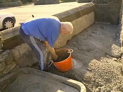 Concreting mixed in bath