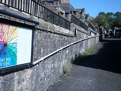 New heavy duty handrail, new lighting system sabden baptist church driveway, working for the lord